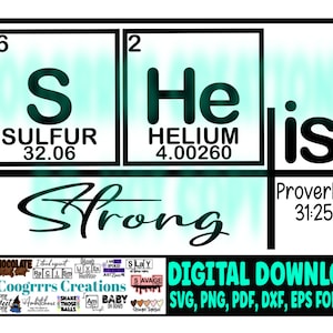 She is strong SVG, Digital Download, Cutting Machine Ready
