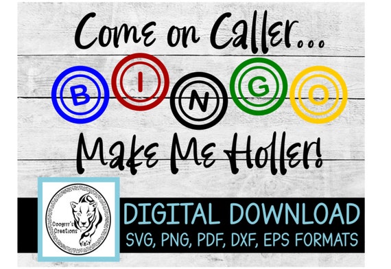 Bingo SVG Cricut and Cameo Cutting Machine Ready Digital | Etsy