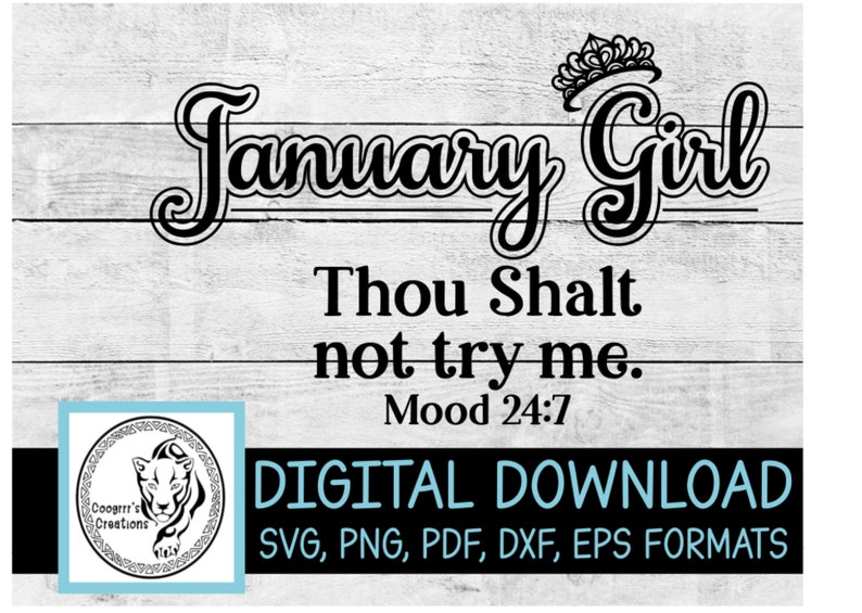 Download January Birthday SVG Birthday SVG January Girl svg Thou | Etsy