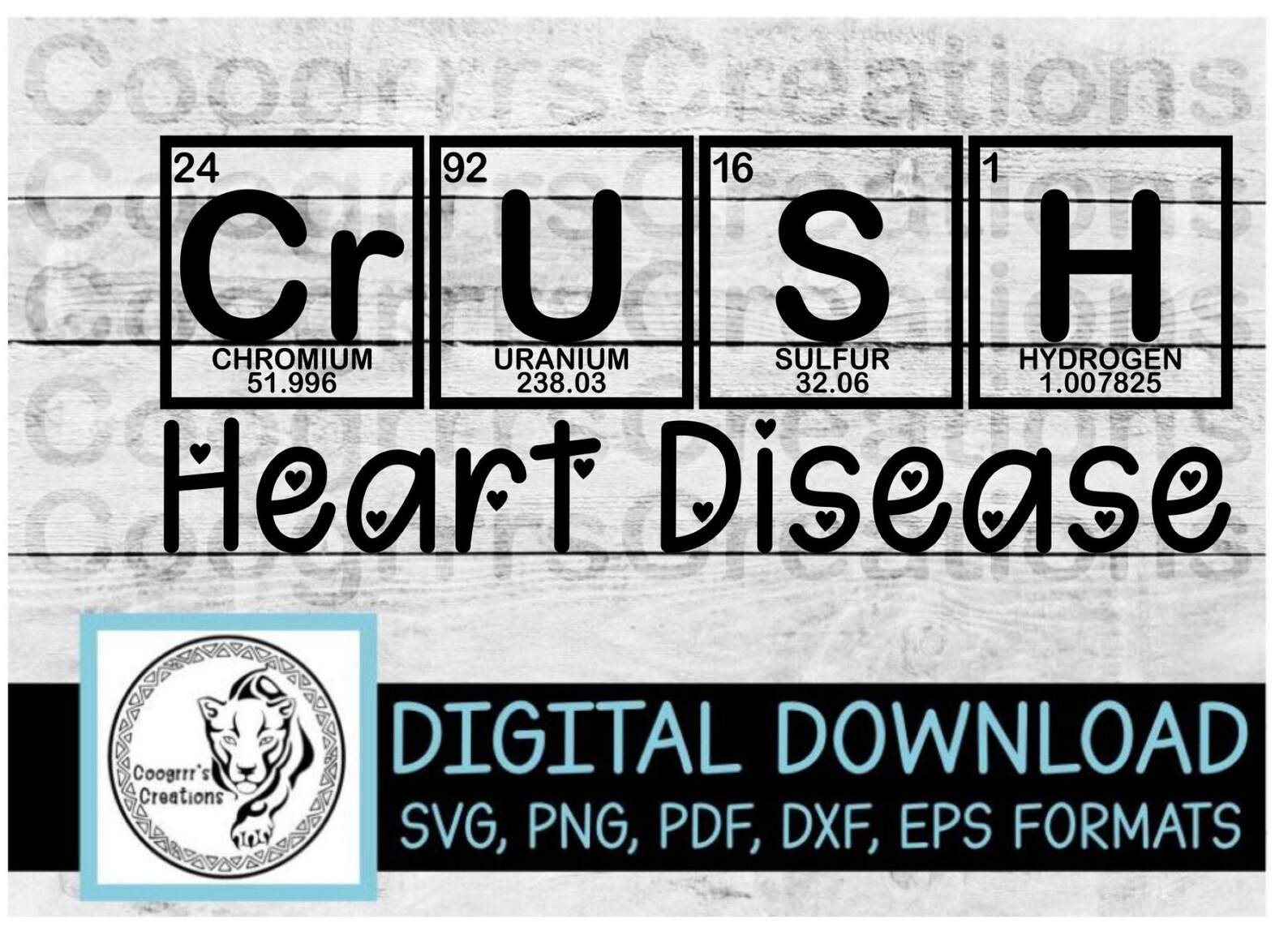 Crush Heart Disease SVG Heart Warrior svg Heart Disease Etsy