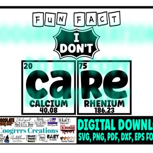 Fun Fact, I don&#39;t care SVG, Cutting Machine Ready, Digital Download