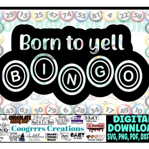 BINGO SVG, Cutting Machine Ready, Digital Download