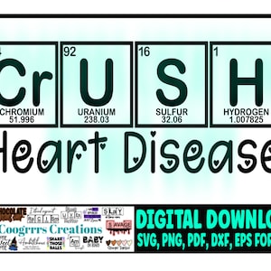 Crush Heart Disease SVG | Heart Warrior svg | Heart Disease Awareness | Digital Download | PDF file included for sublimations