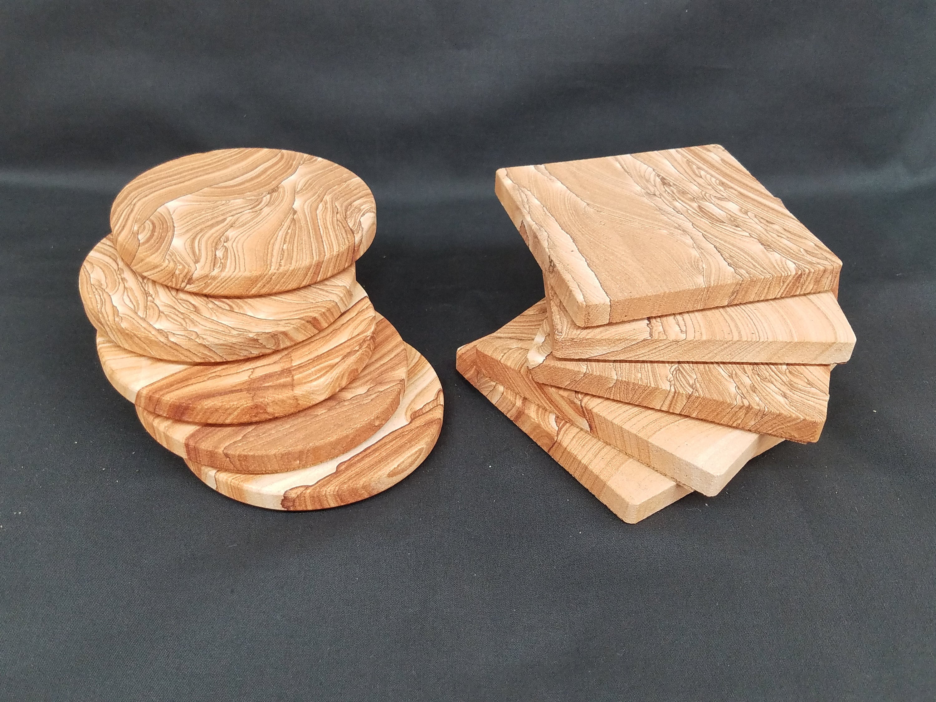 Set of 10 Sandstone Coasters Etsy Ireland