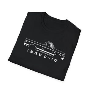 1969 Chevy C-10 T-Shirt | Classic Pickup Truck Shirt | Vintage C10 Line Art Gift for Truck Lovers