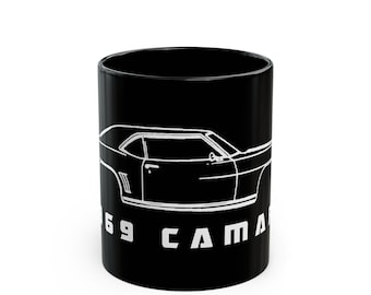 1965 Ford Mustang Mug, Black Ceramic Coffee Cup With White Classic Car  Wraparound Art, Gift for Mustang Lovers & Car Enthusiasts - Etsy