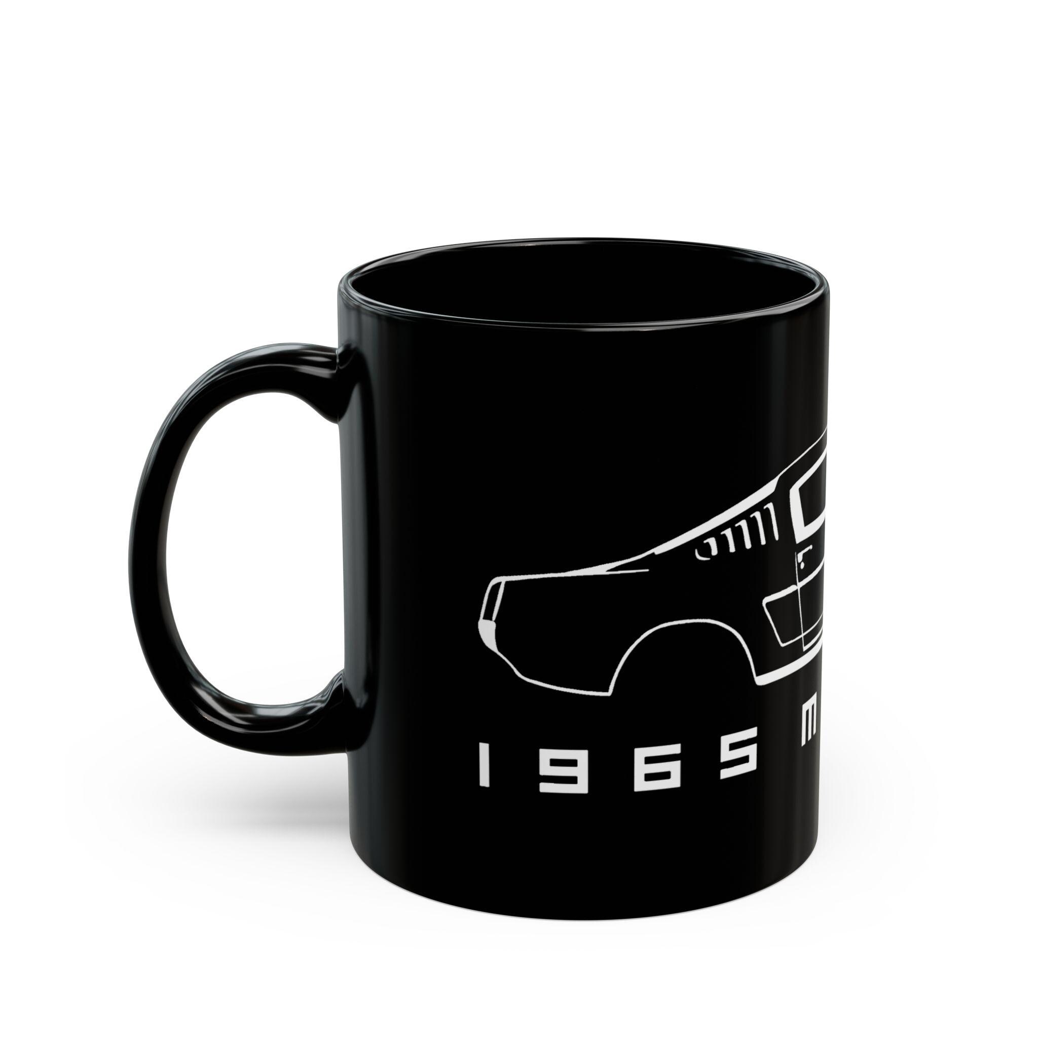 1965 Ford Mustang Mug, Black Ceramic Coffee Cup With White Classic Car  Wraparound Art, Gift for Mustang Lovers & Car Enthusiasts - Etsy