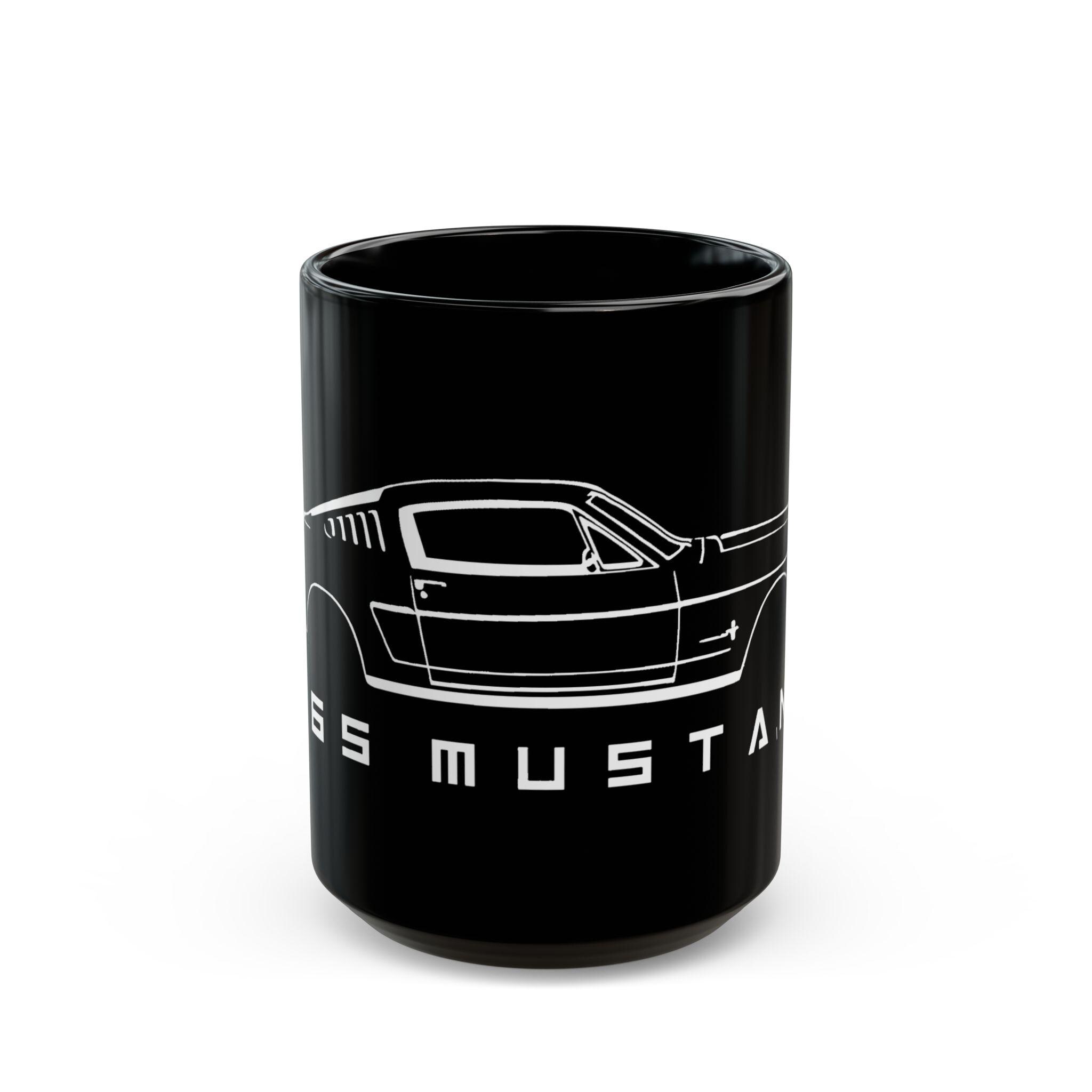 1965 Ford Mustang Mug, Black Ceramic Coffee Cup With White Classic Car  Wraparound Art, Gift for Mustang Lovers & Car Enthusiasts - Etsy