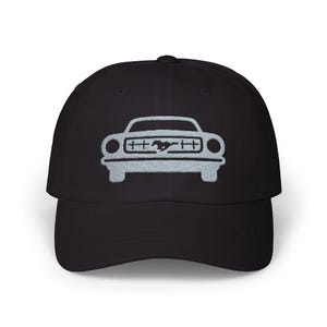 1965 Mustang Grille Embroidered Dad Hat | Classic Pony Car Cap, Vintage Style Cotton Hat for Mustang Lovers