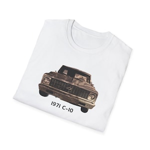 1971 Chevy C10 T-Shirt, Classic Truck Front Grill Design | Vintage C10 Graphic Tee for Men | Stylized Custom Illustration