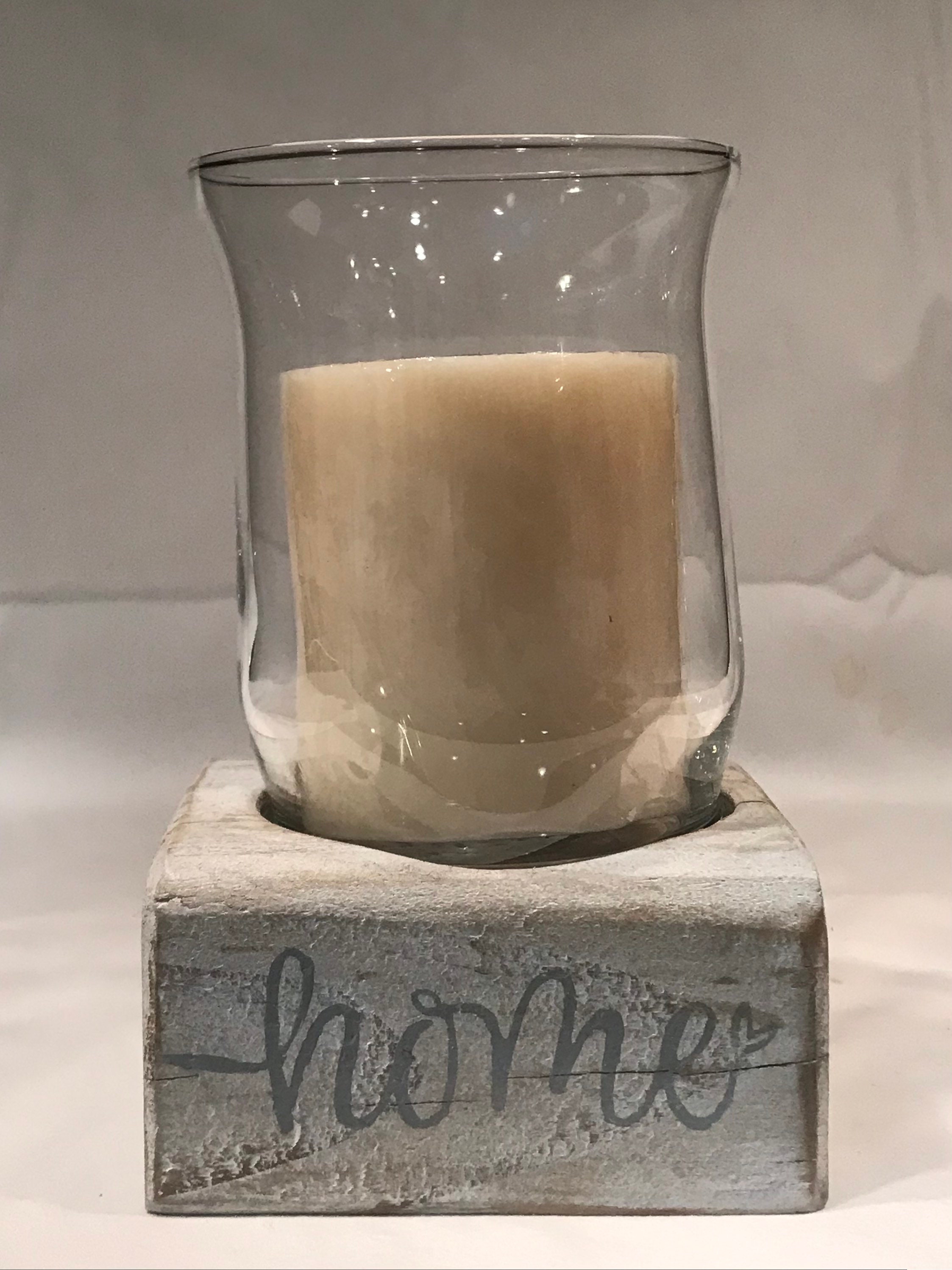 Soporte de vela de madera soporte rústico de vela de madera | Etsy