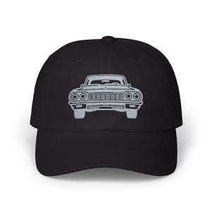 1964 Impala Grille Embroidered Dad Hat | Classic Car Cap, Vintage Style, Cotton Adjustable Hat for Car Lovers