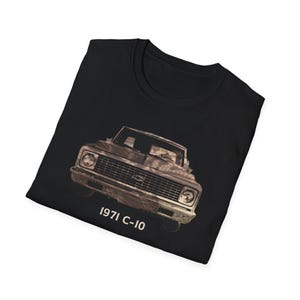 1971 Chevy C10 T-Shirt, Classic Truck Front Grill Design | Vintage C10 Graphic Tee for Men | Stylized Custom Illustration