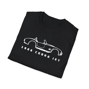 1966 Cobra Jet T-Shirt | Shelby Cobra 427 Line Art Tee | Classic Muscle Car Shirt | Vintage Racing Car Gift