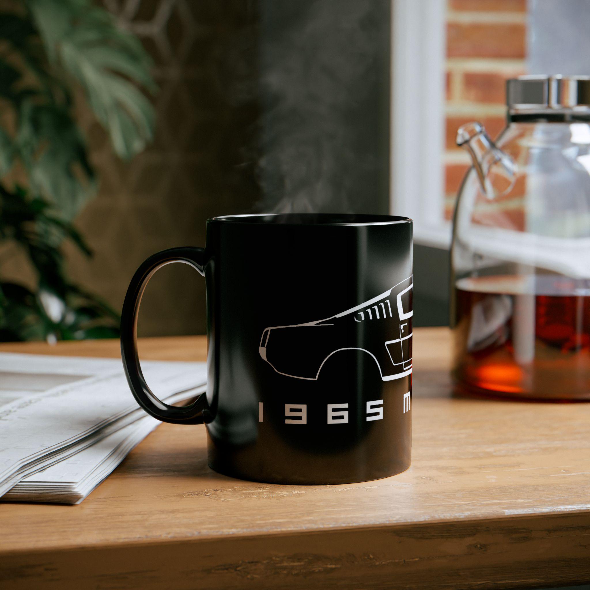 1965 Ford Mustang Mug, Black Ceramic Coffee Cup With White Classic Car  Wraparound Art, Gift for Mustang Lovers & Car Enthusiasts - Etsy