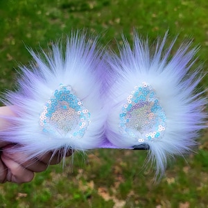 Clip on Ears - Rave Ears, Festival Ears, EDM Ears, Rave Accessories, Critter Clips, Ear Clips, Faux Fur Ears, Cosplay, Costume