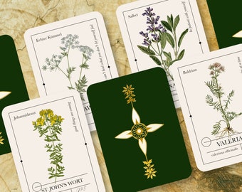 ALTHEA Oracle Deck: Herbarium oracle cards, Medicinal plants oracle deck, 42 cards with guidebook