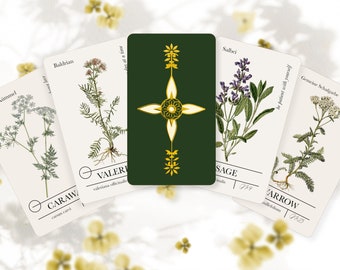 ALTHEA Oracle Deck: Herbarium oracle cards, Medicinal plants oracle deck, 42 cards with guidebook