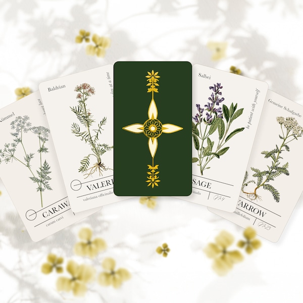 ALTHEA Oracle Deck : Cartes Oracle Herbier, Deck Oracle Plantes Médicinales, 42 Cartes avec Manuel