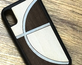 Geo Circles Real Wood Marquetry Phone Case for iphone & Samsung