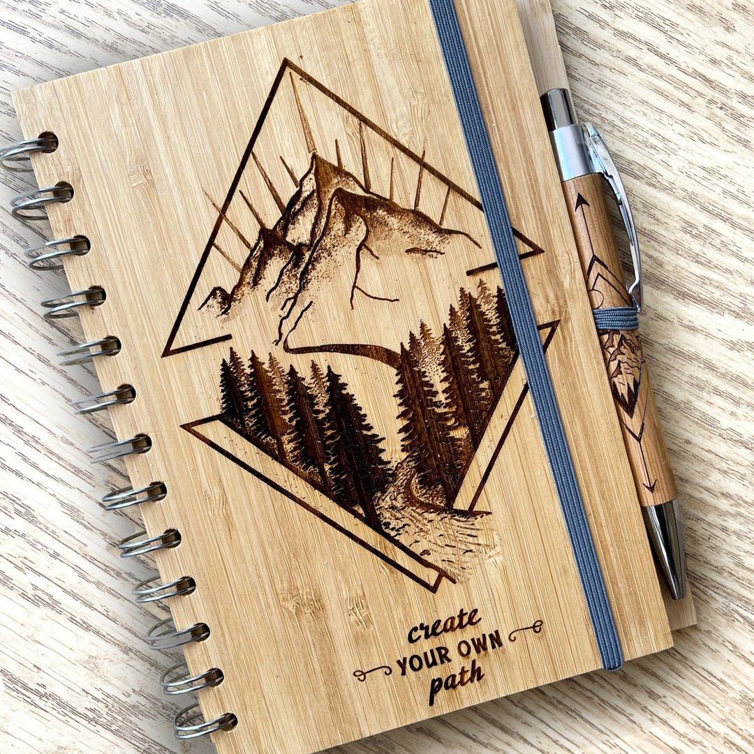 Create Your Own Path -eco Friendly Bamboo Notebook / Journal With ...