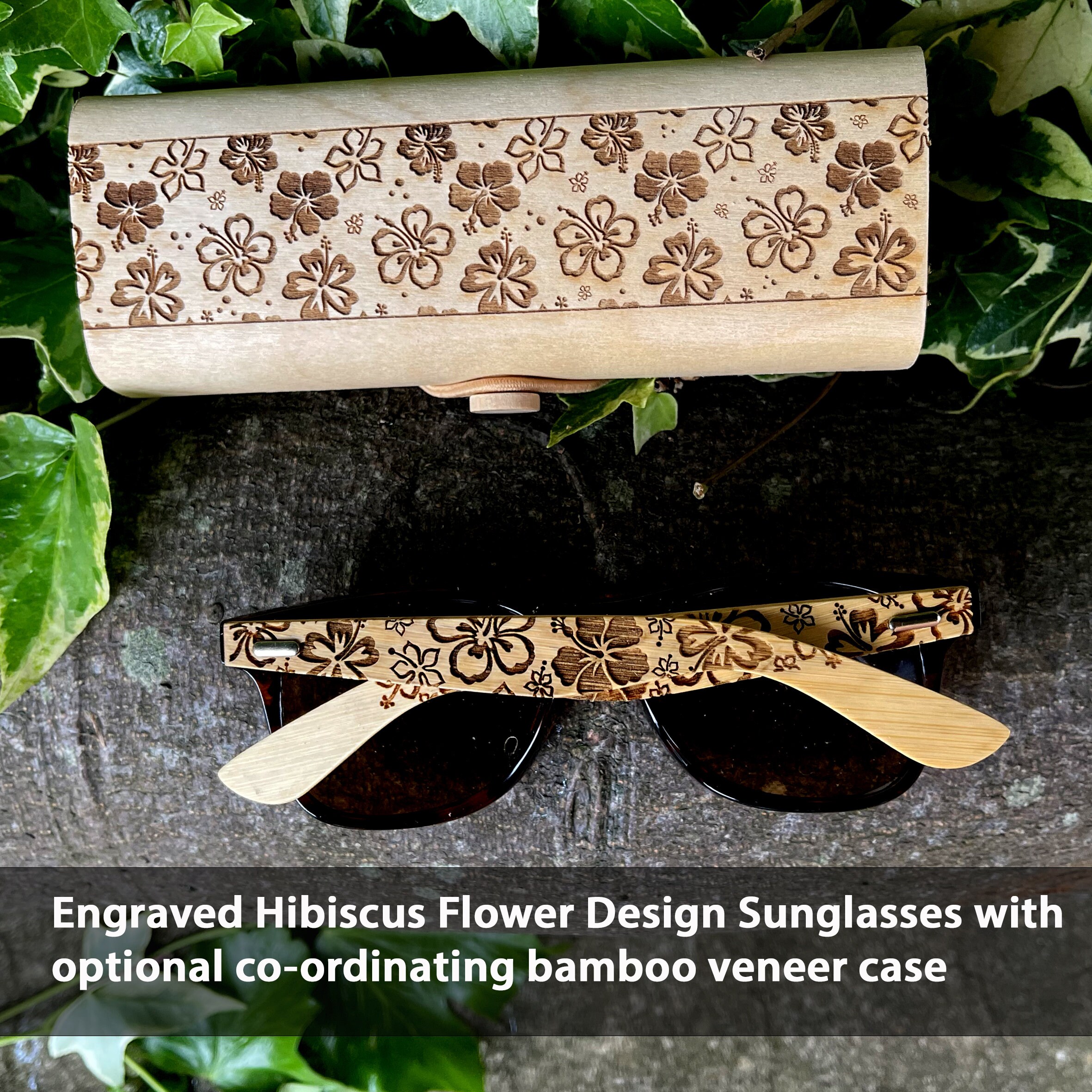 Flower of Life Bamboo Sunglasses Bamboo Sunglasses; Polarized, 400 UV Lenses | Dragonfly  main image 3