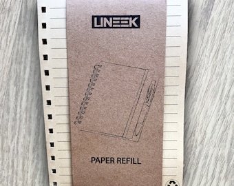 Recharge de 60 pages en papier recyclé pour cahiers en bambou
