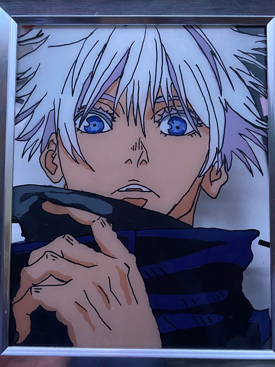 Jujutsu Kaisen Gojo Glass Painting Etsy