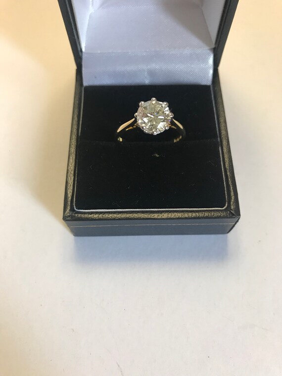 Vintage 18ct Gold Engagement Ring Etsy