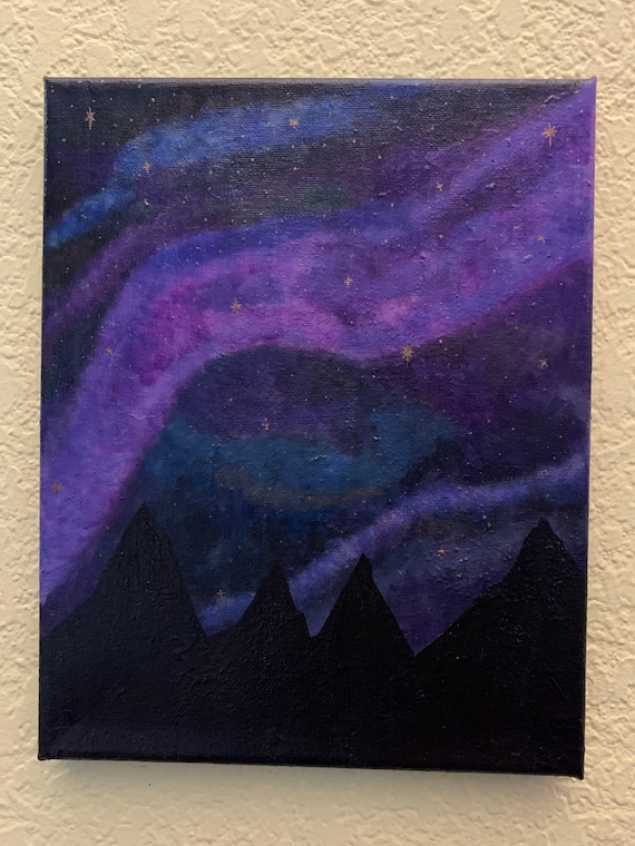 Purple Galaxy Painting Etsy
