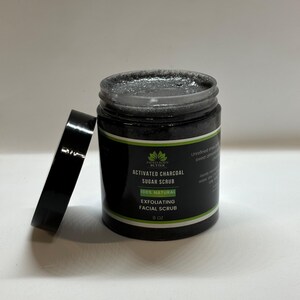 Facial Sugar Scrub, Activated Charcoal, Skin Moisturizer, Exfoliating Scrub, Skin Exfoliating, Body Scrub, Face Scrub, Multiple Scent Scrub