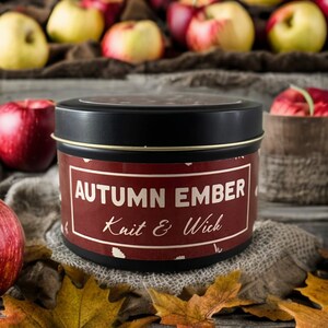 Autumn Ember, 8 ounce Soy Wax Candle image 1