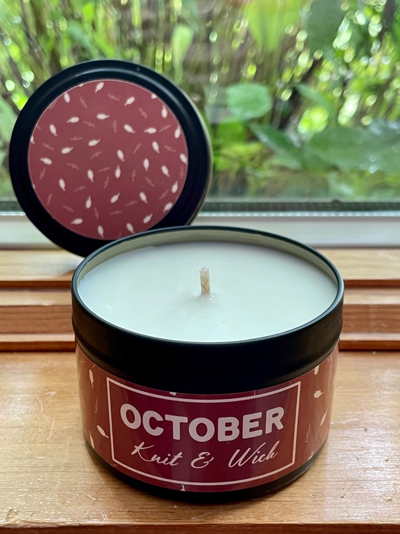 October, 8 ounce Soy Wax Candle image 4