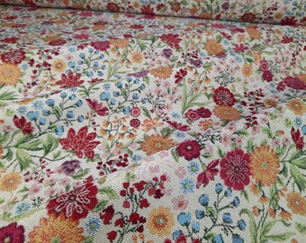 Tapestry fabric "Flower Garden" decorative fabric, upholstery fabric floral pattern
