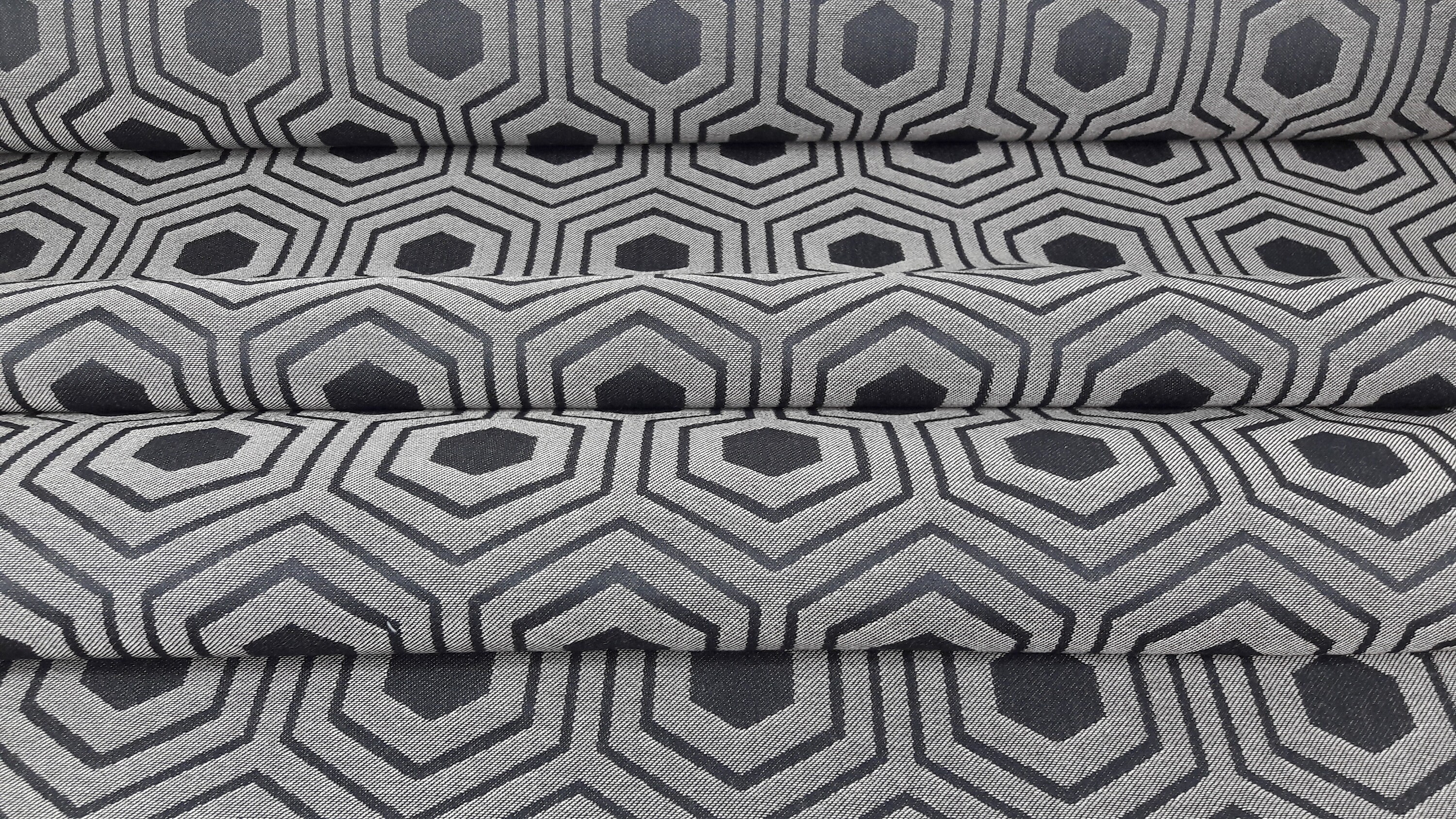 Dralon Fabric Black/brown Melange Geometric Pattern Outdoor Etsy UK