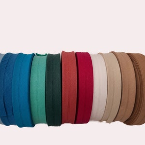 Schrägband aus Baumwolle 20/40 mm gefalzt verschiedene Farben Bild 6