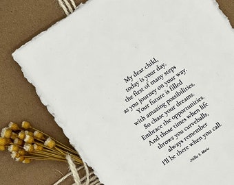 Graduation card for child| Poem for class of 2024| High school graduation gift| Sentimental poem for son or daughter| Inspirational poetry