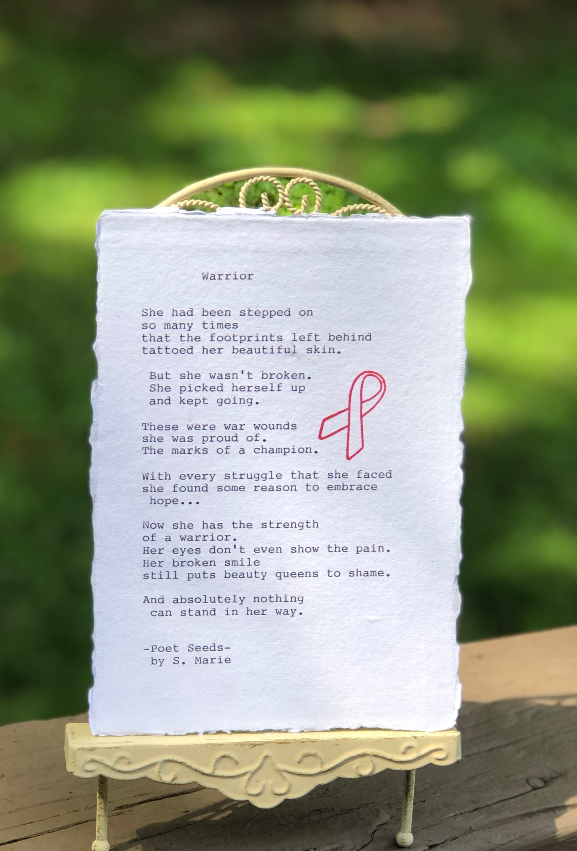Breast Cancer Awareness Survivor Poeminspirational Poem For Etsy
