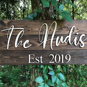 Last Name Sign | Pallet Sign | Custom Wood Sign | 3D Established Sign | Personalized Wedding Gift | Family Name Sign | Custom Wedding Sign