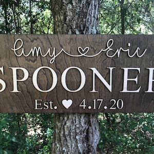 Custom Wooden Sign | Personalized Wedding Gift | Wedding Present | 3D Last Name Est Sign | Couple Gift | Family Name Sign | Anniversary Gift