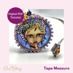 Beaded Tape Measure Cover Tutorial: DIY Embellished Design (PDF Digital Download)