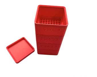 Square Bead Sorter: Seed Bead Sorting Tool, Size 8 11 15 — 3D Printed