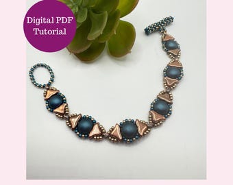 Beaded Bracelet Tutorial PDF Helios Charm Bracelet Candy Helios Beads Beginner Beadweaving Pattern