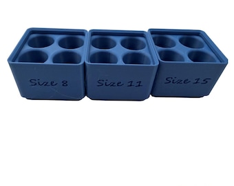 Seed Bead Tube Holders Set of 3: Size 8 11 15 Organiser — Stackables Beading