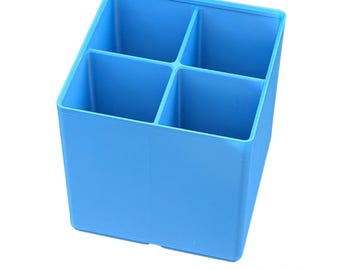 Stackables Quad Box: 4 Compartment Desk Organiser — 3D Printed Beading Storage