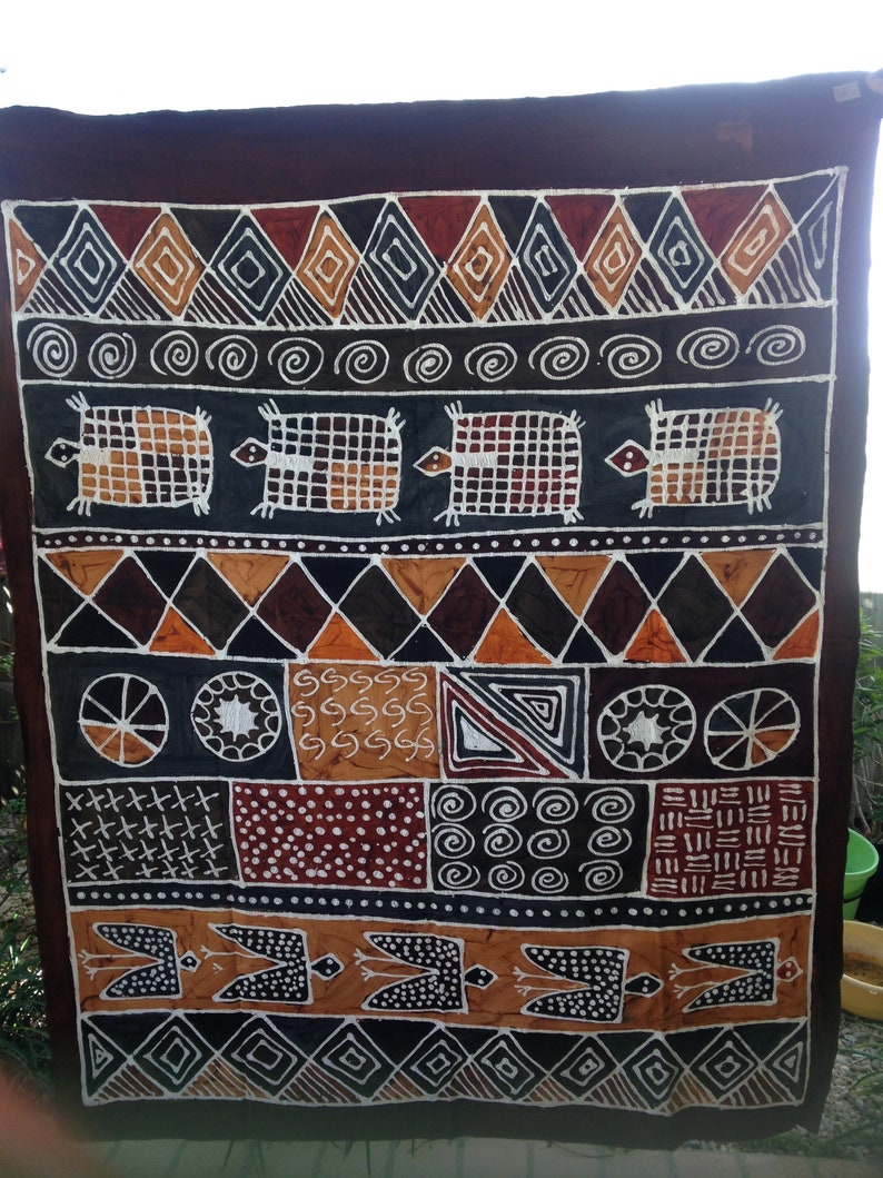Hand painted African tribal wall hanging Etsy