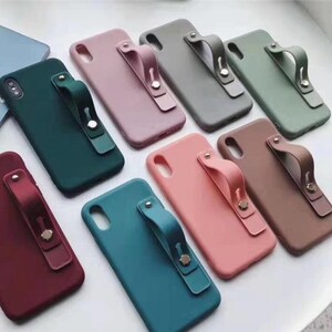 PHONE GRIP and HOLDER | cute classy | iPhone | baby pink purple blue navy grey | for men and women