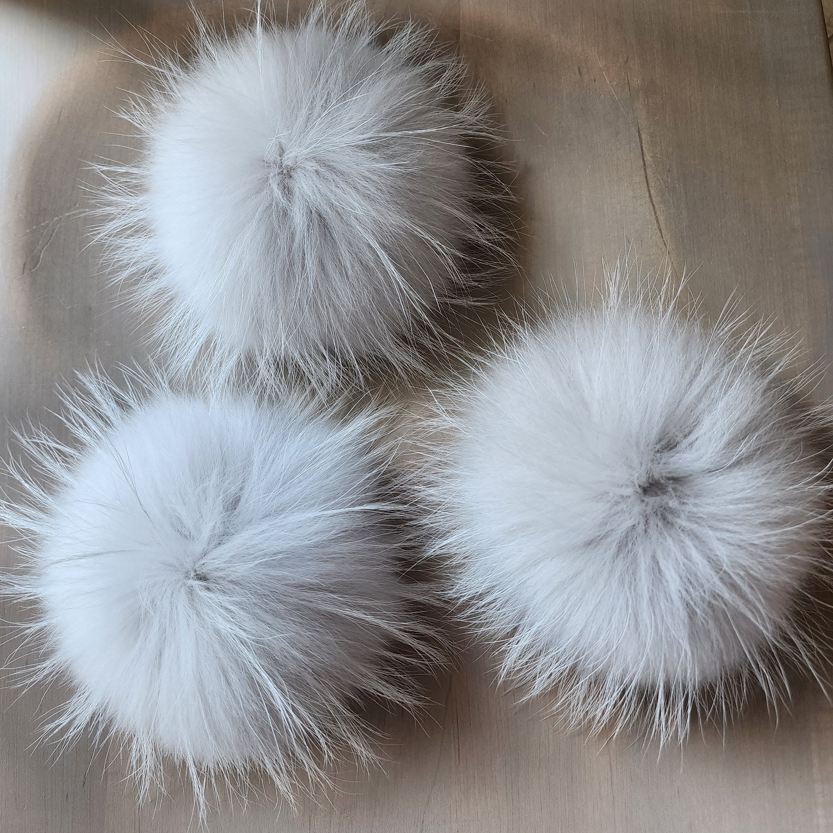 Real Fur Pom Pom for Hats With Snap Medium Size 5 Inch Large Etsy