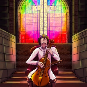 Fyodor cello art print