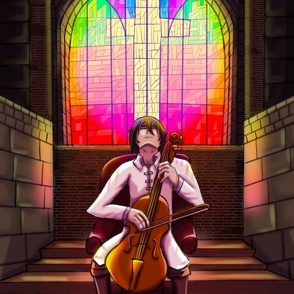 Fyodor cello art print